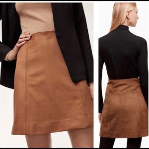 NWOT Aritzia Babaton Suede A-line Skirt